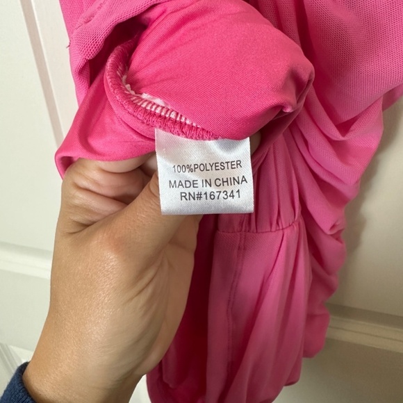 NEW‎ Hello Molly Pink One Shoulder Cupid's Kiss Mini Dress Women Size M - Picture 5 of 5